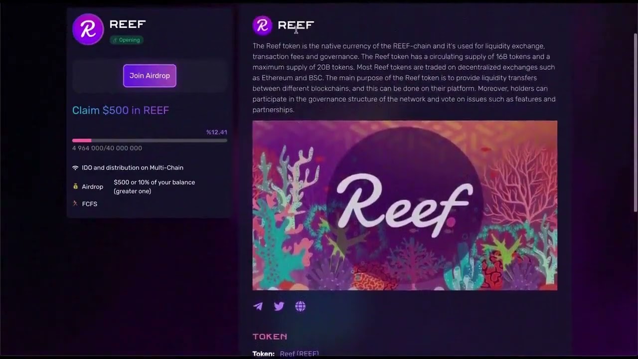 What is $REEF Crypto? | REEF Airdrop Claim freeWhat is $REEF?  Beginner's guide how to get started